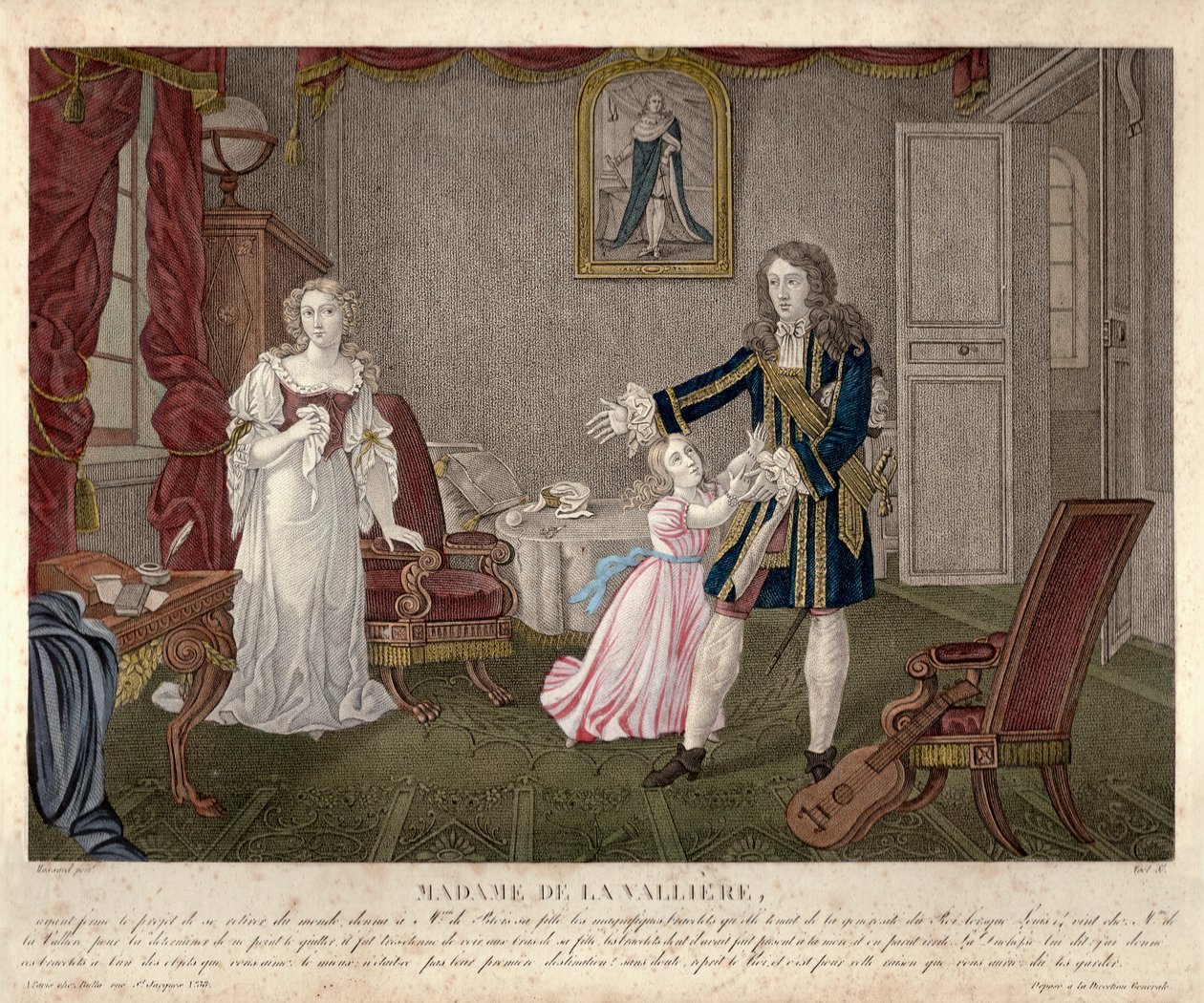Madame de Lavallière, Paryż, ok. 1825 r. (rycina) autorstwa Unbekannter Künstler