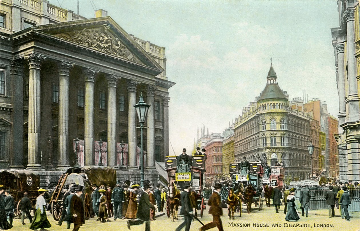 Mansion House i Cheapside, Londyn autorstwa Unbekannter Künstler