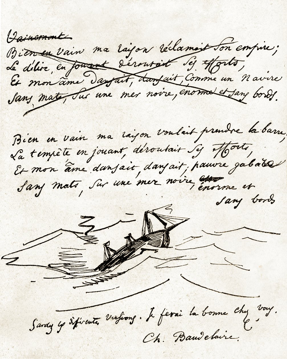 Rękopis Charlesa Baudelaire