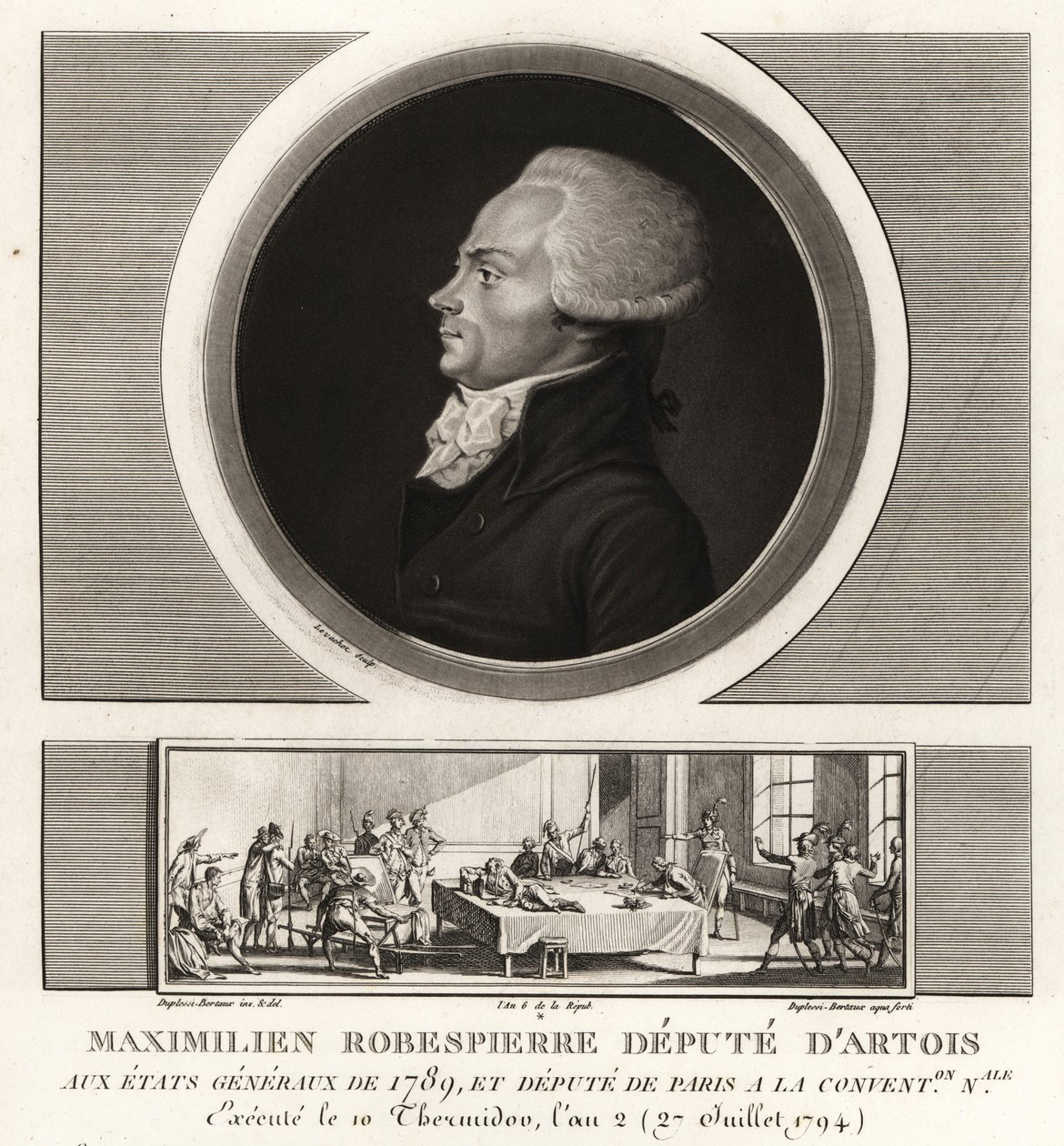 Maximilien Robespierre, zastępca Artois, stracony 1794 autorstwa Unbekannt