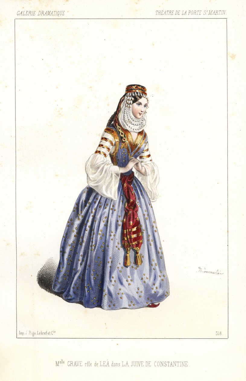 Panna Angelina Grave jako Lea w La Jeive de Constantine Theophile