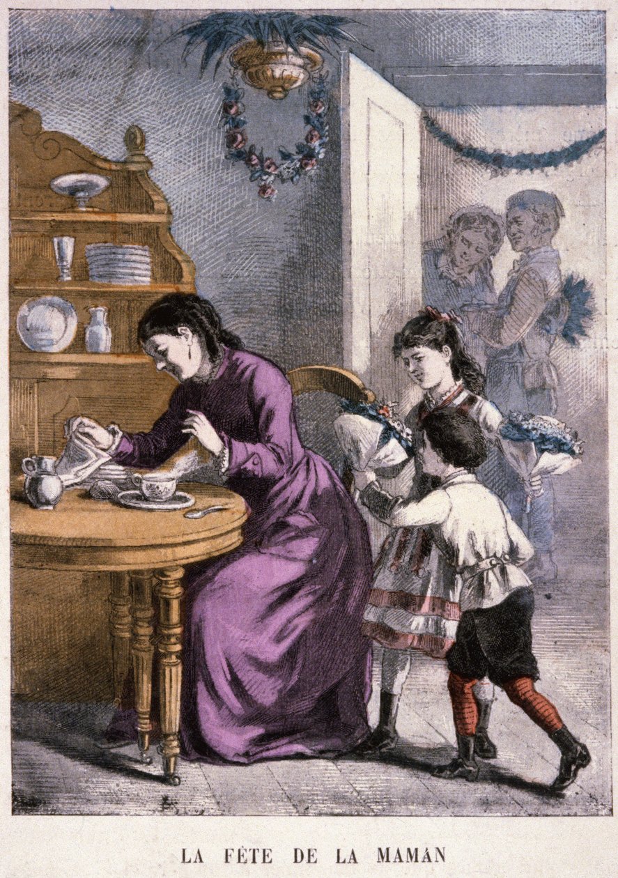Dzień Matki, ok. 1870-1880 (rycina) autorstwa Unbekannter Künstler