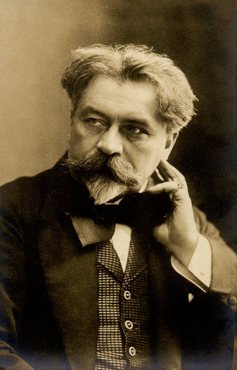 Muzyka. Węgierski dyrygent Arthur Nikisch. Zdjęcie, Niemcy, ok. 1900 r. (pocztówka) autorstwa Unbekannter Künstler