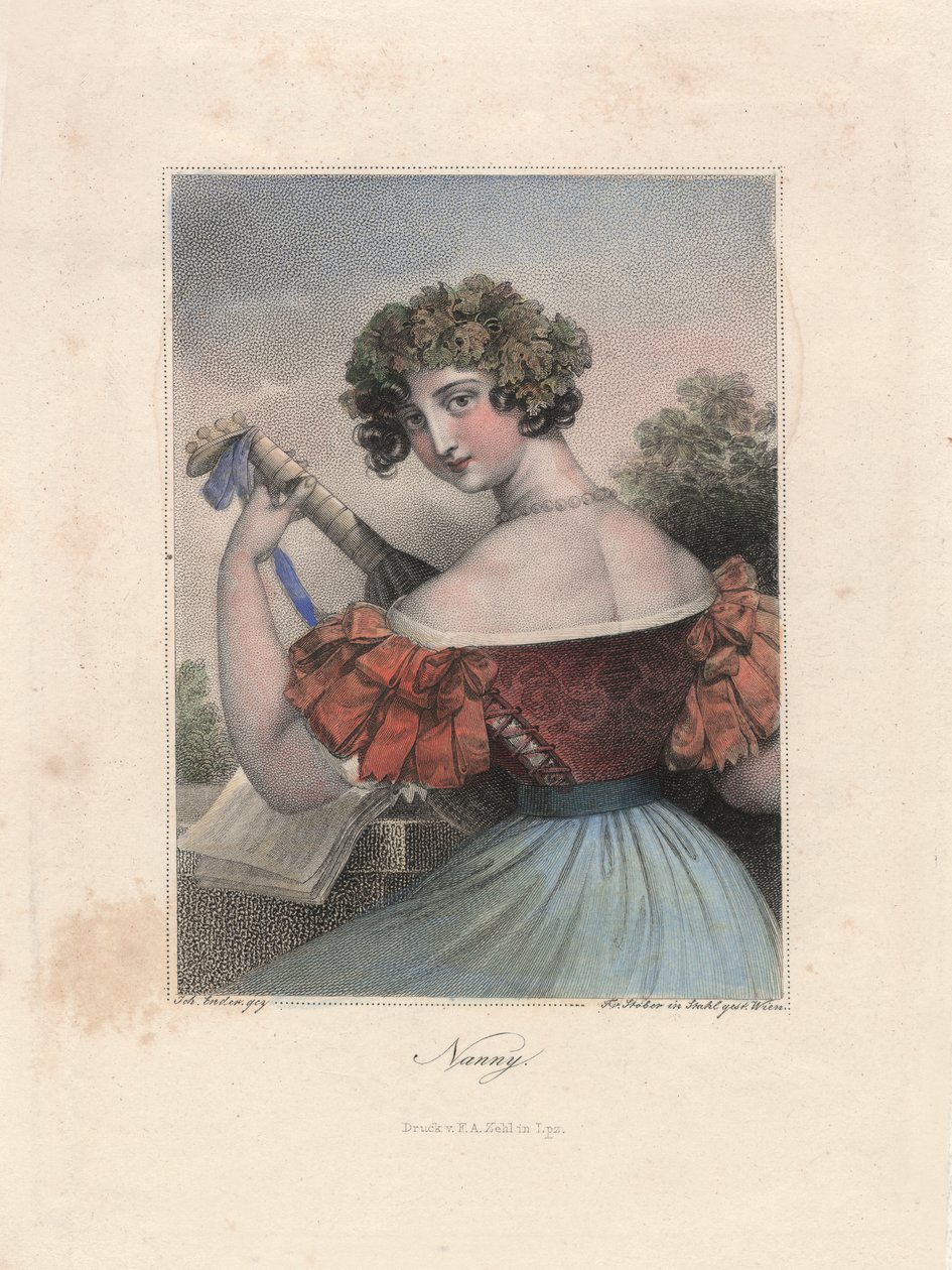 Niania, Lipsk, ok. 1840 r. (rycina) autorstwa Unbekannter Künstler