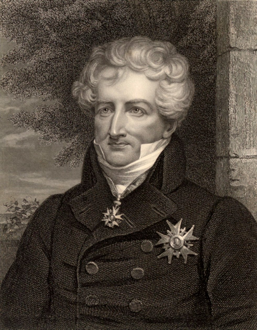 Przyrodnik Georges Cuvier, Paryż, Francja, ok. 1810 (zdjęcie czarno-białe) autorstwa Unbekannt