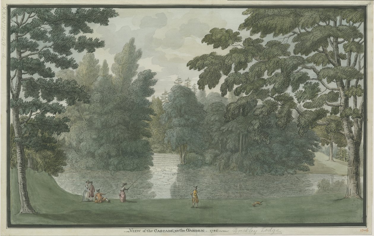 Needwood - Brickley Lodge: malowanie akwarelą, 1786 autorstwa Unbekannt