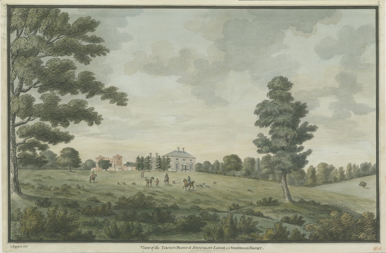 Needwood - Brickley Lodge: malowanie akwarelą, bd [1786] autorstwa Unbekannt