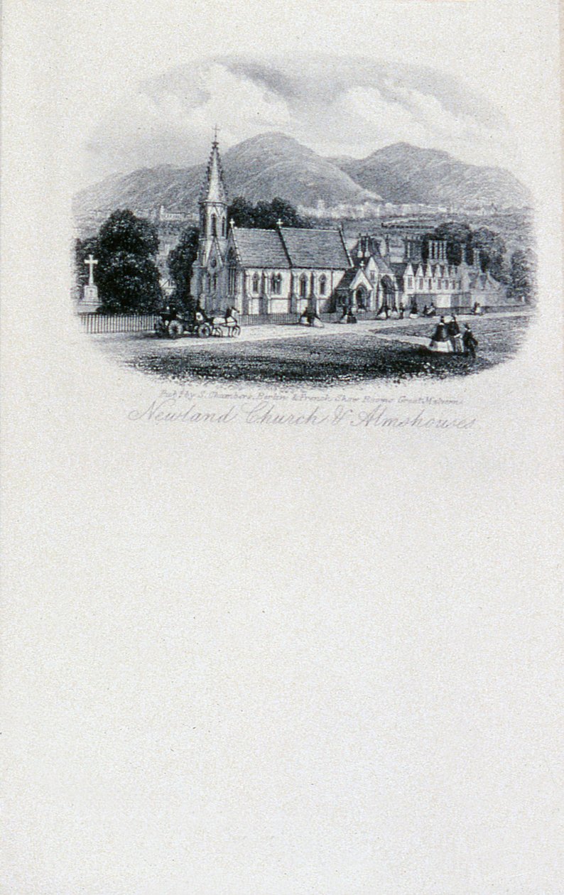 Newland Church and Almshouses, Worcestershire (grawerowanie) autorstwa Unbekannt