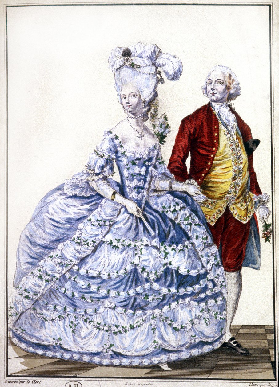 Nowożeńcy, ok. 1780 r. (rycina) autorstwa Unbekannter Künstler