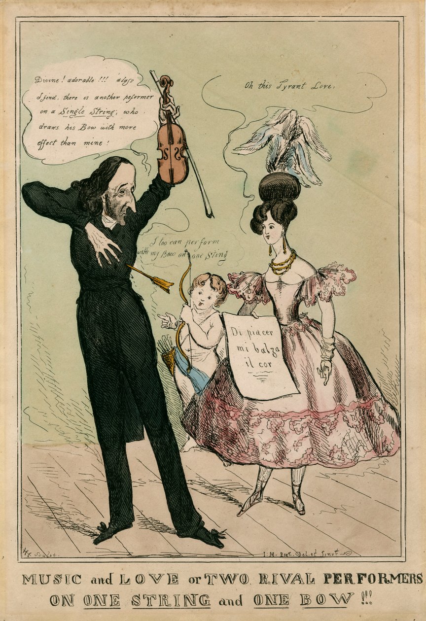 Niccolo Paganini - portret autorstwa Unbekannt