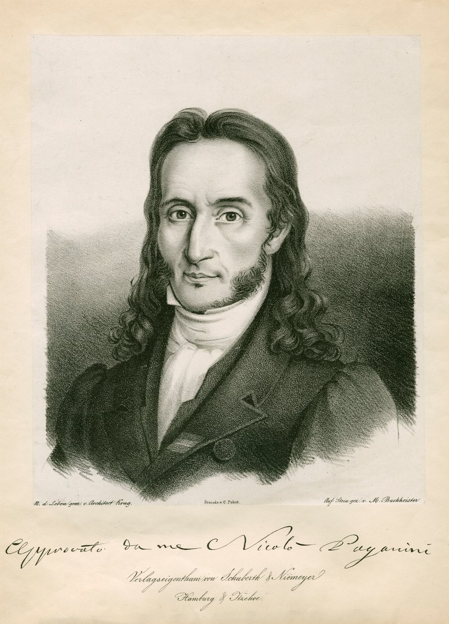 Niccolo Paganini - portret autorstwa Unbekannt