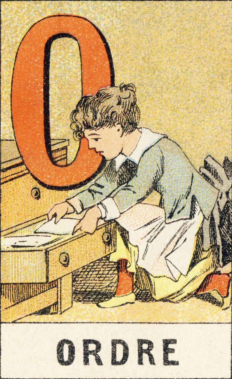 O: Rozkaz - Grawer zaczerpnięty z ABCD małych dziewczynek. Pellerin & Cie, drukarz-wydawca, Epinal, ok. 1890. Seria A. Wymiary: 19 x 13,5 cm. autorstwa Unbekannt