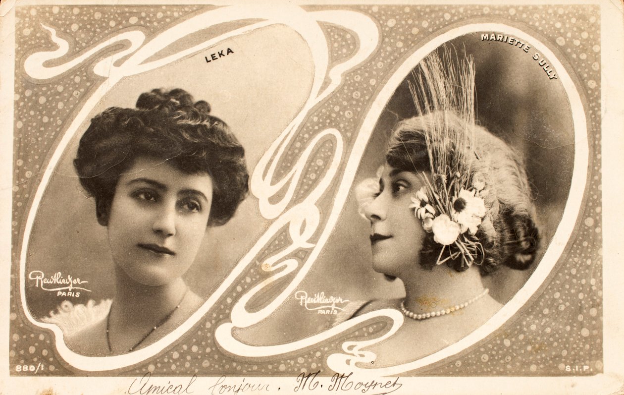 Stara pocztówka/Leka/Mariette Sully (1874-1940)/Aktorka autorstwa William M. Timlin