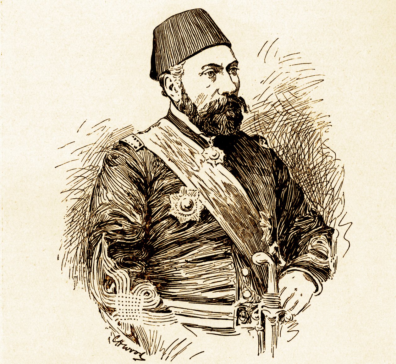 Osman Pasha (Obrońca Plevny) autorstwa Unbekannter Künstler