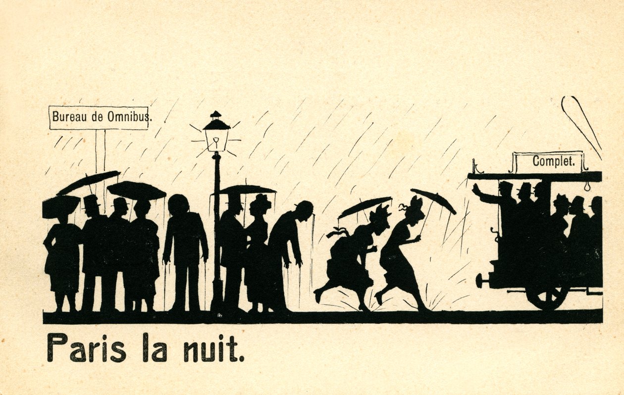 Paryż nocą ("Paris la nuit"), ok. 1900 r. autorstwa Unbekannter Künstler