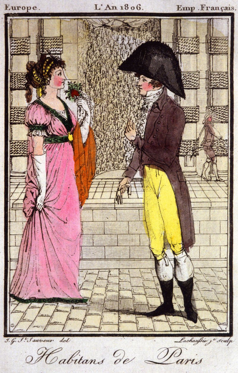 Mieszkańcy Paryża w 1806 r. 1810 (rycina) autorstwa Unbekannter Künstler