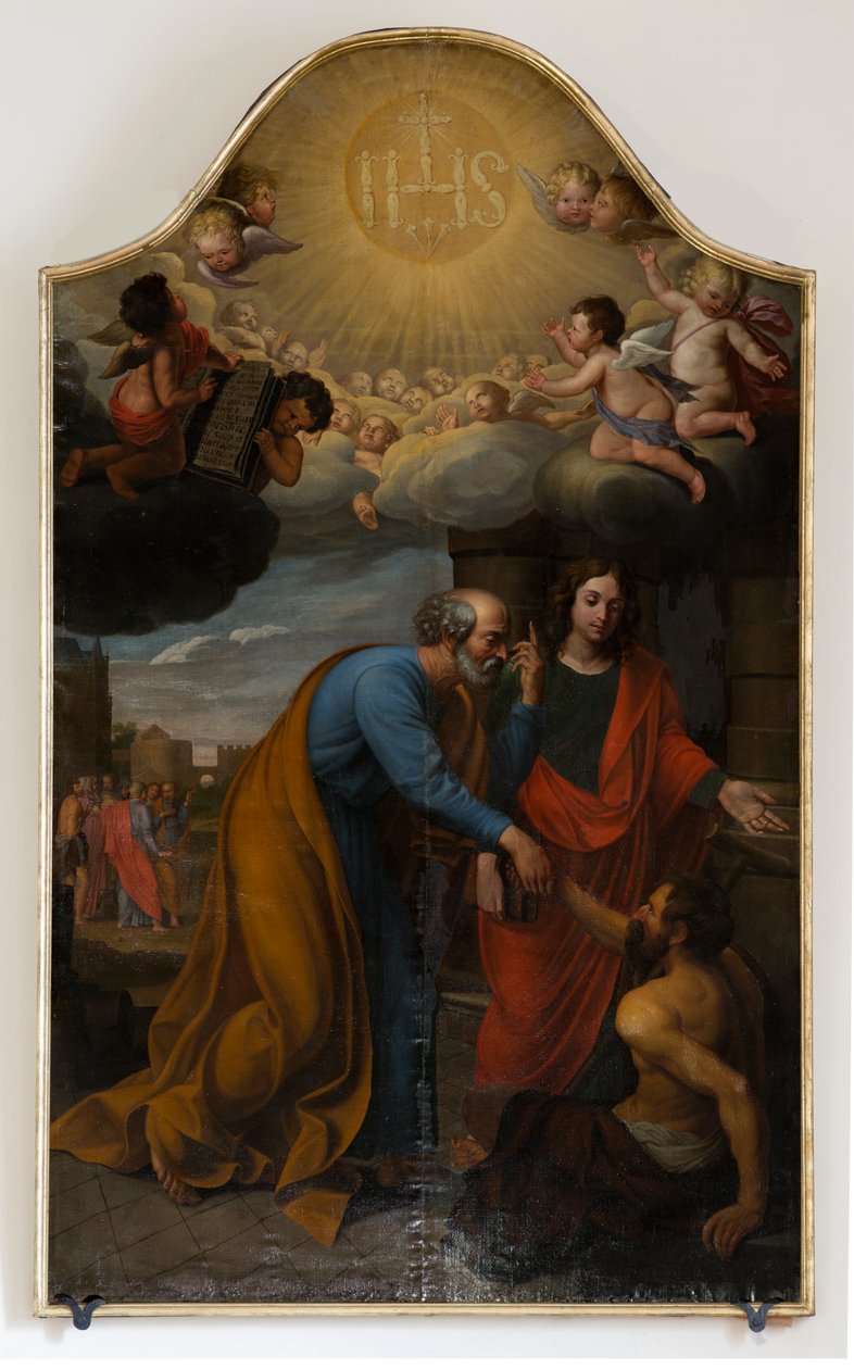 Kościół parafialny (Nederbrakel, kościół parafialny Sint-Pieter-in-de-Banden). Wnętrze. Obraz. autorstwa Unbekannter Künstler