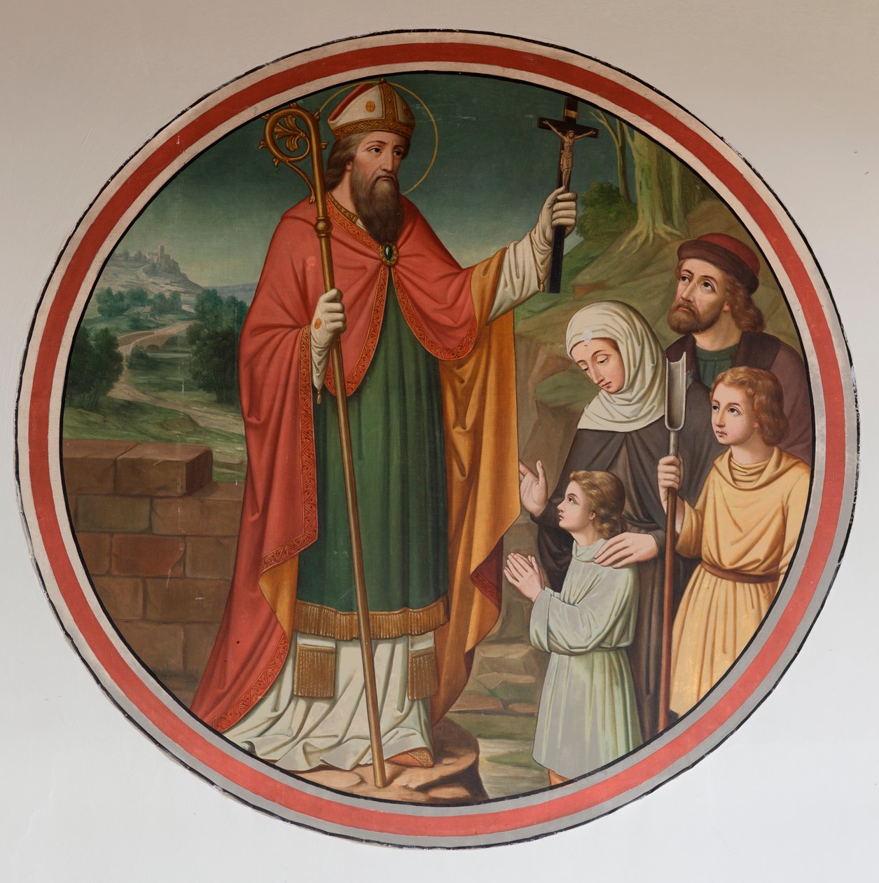 Kościół parafialny (Sint-Denijs-Boekel, kościół parafialny Sint-Denijs). Southaisle. Malowidło ścienne. autorstwa Unbekannter Künstler