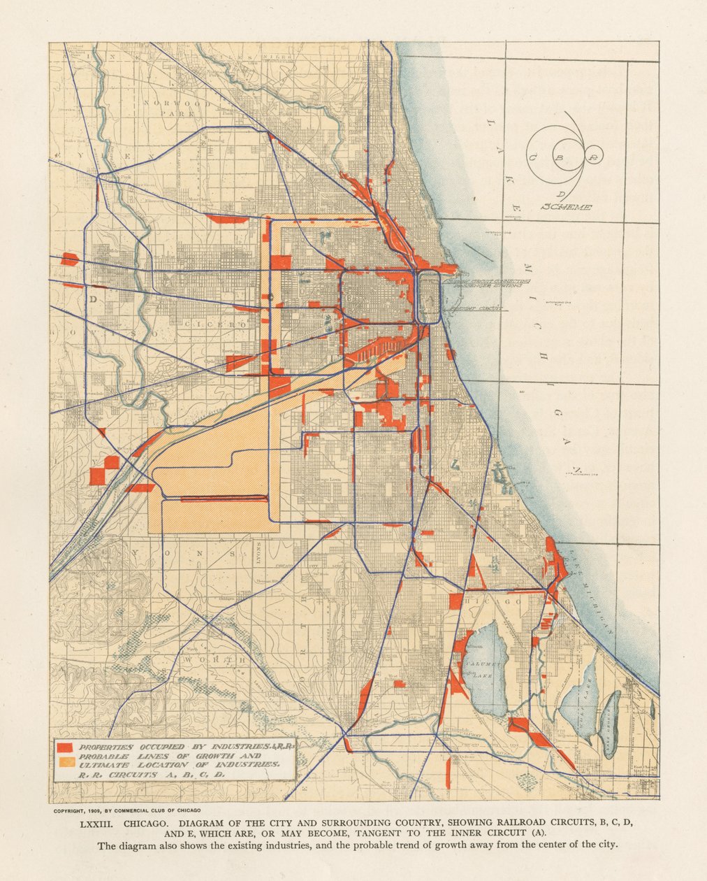 Tabliczka LXXIII z planu Chicago autorstwa Unbekannt