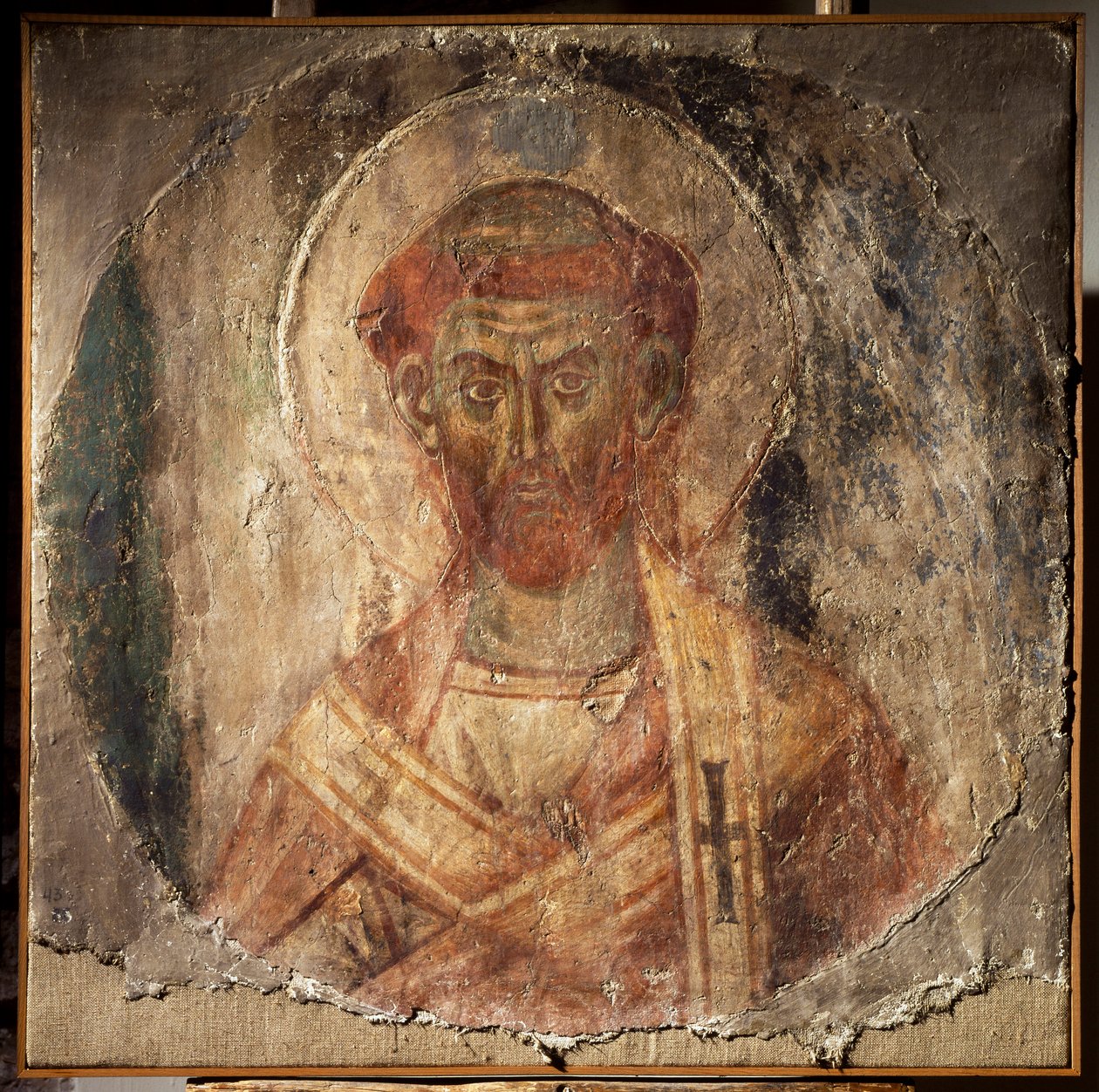 Papież Anakletus (lub Cletus) (fresk, V wiek) autorstwa Unbekannter Künstler