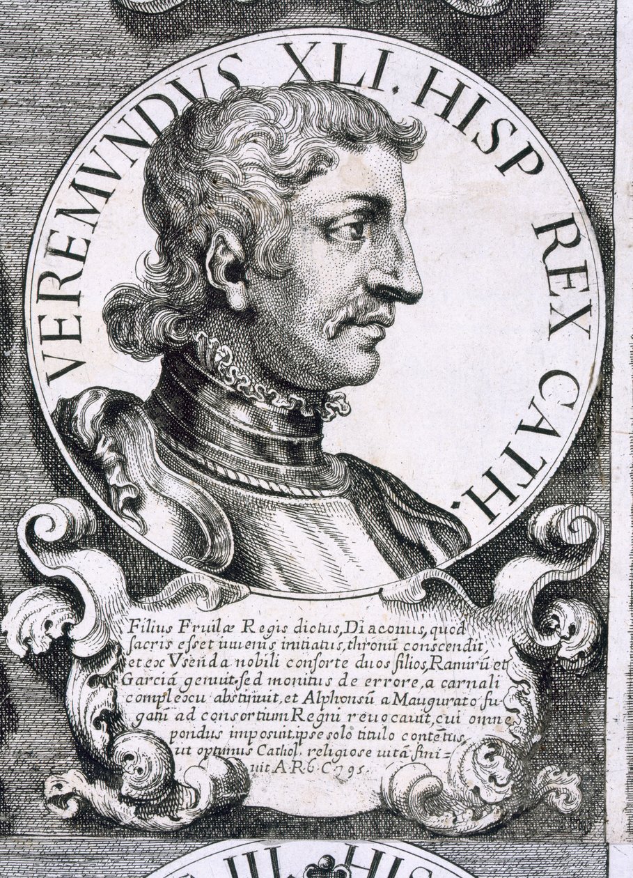 Portret Bermundo I (lito) autorstwa Unbekannt