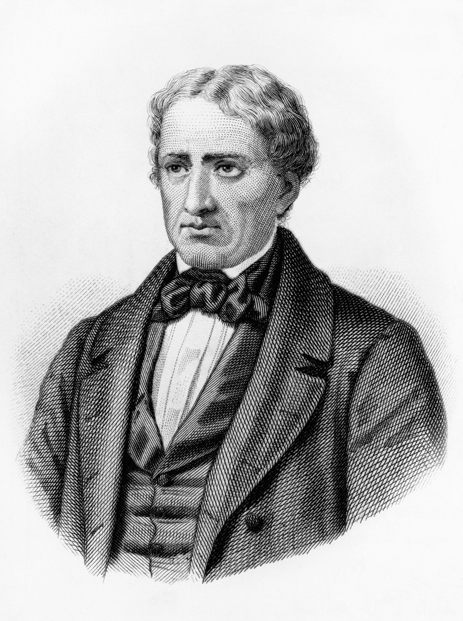 Portret Giovanniego Bercheta (1783-1851), włoskiego poety romantycznego, pisarza i patrioty, grawer autorstwa William M. Timlin