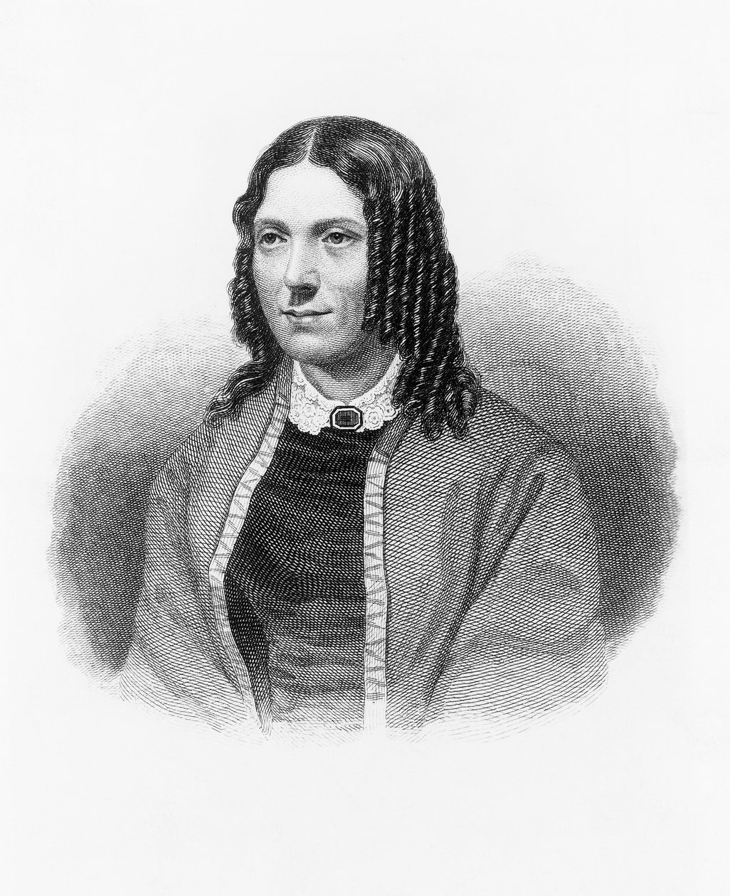 Portret Harriet Beecher Stowe (1811-1896) (rycina) autorstwa Benjamin Baud