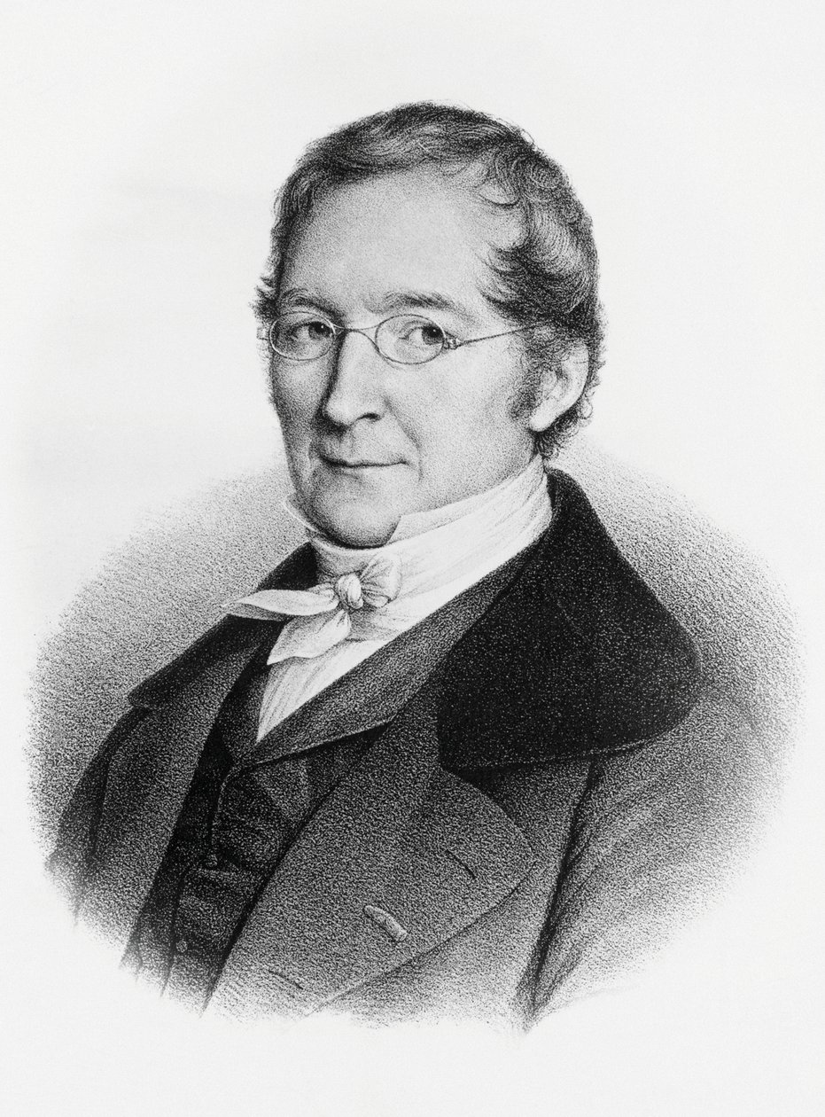 Portret Josepha-Louisa Gay-Lussaca (1778-1850), francuskiego chemika i fizyka, grawerowanie autorstwa William M. Timlin