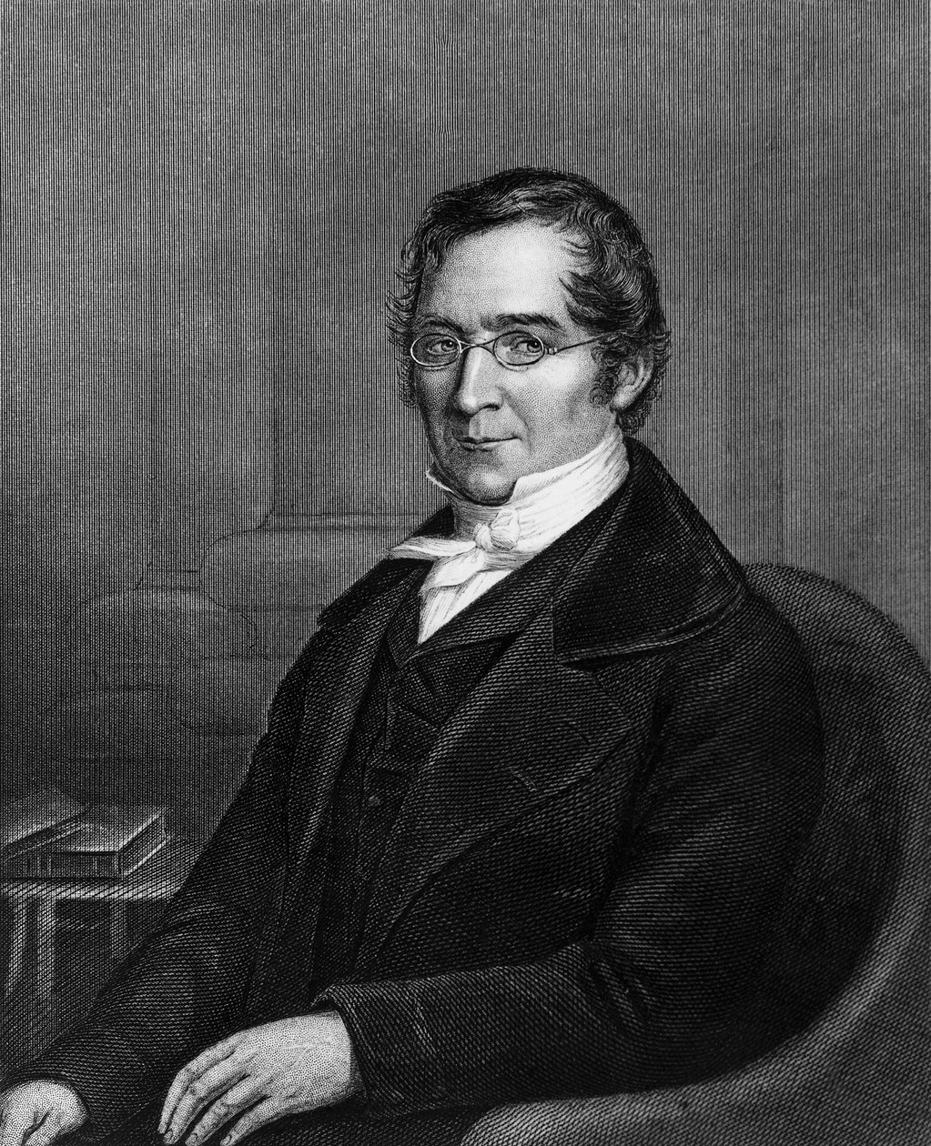 Portret Josepha Louisa Gay-Lussaca (1778-1850), francuskiego chemika i fizyka, grawer autorstwa William M. Timlin