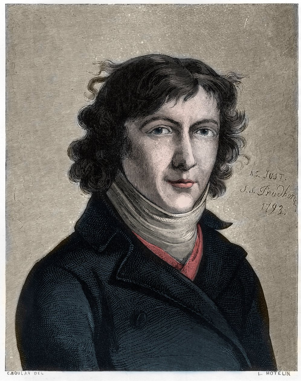 Portret Ludwika de Saint-Just autorstwa Unbekannt