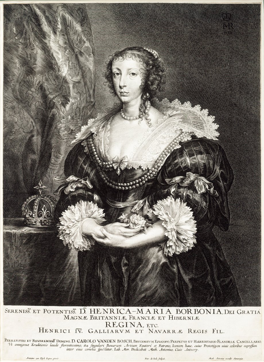 Portret królowej Henrietty Marii de Bourbon autorstwa Unbekannt