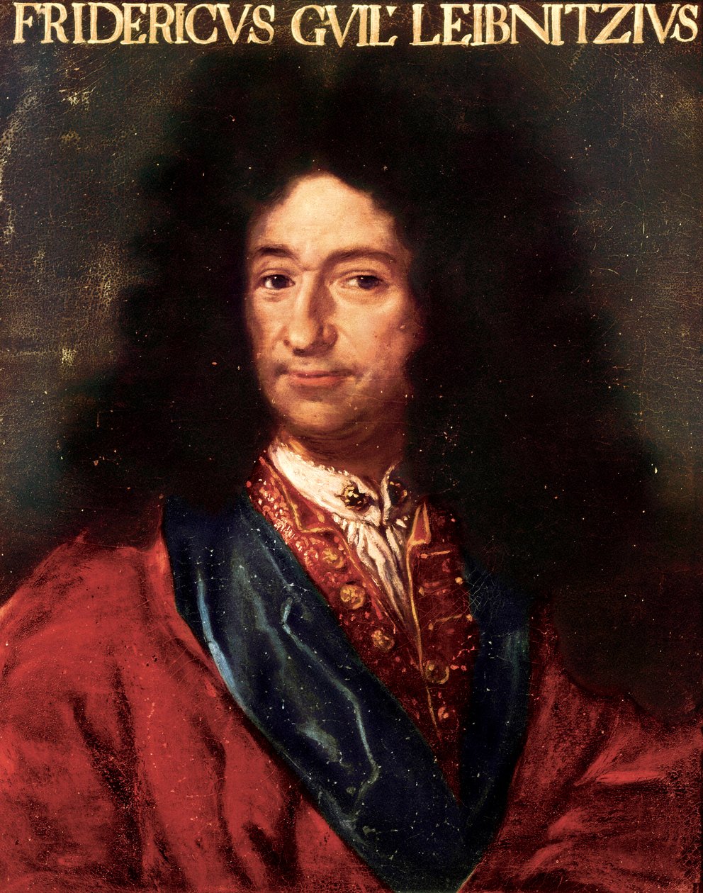 Portret niemieckiego filozofa Gottfrieda Wilhelma Leibniza autorstwa Unbekannt