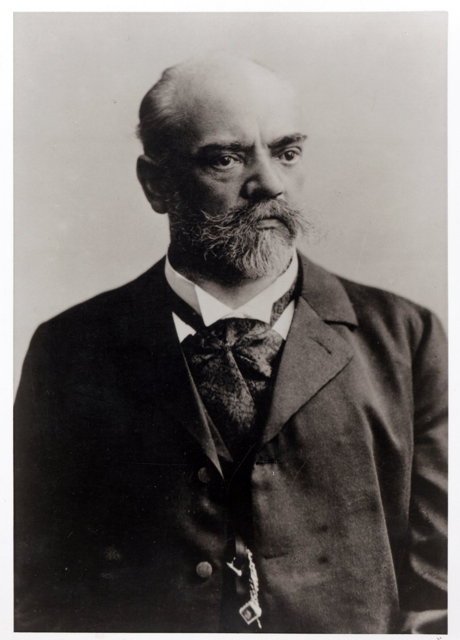 Zdjęcie portretowe Antonina Dworzaka (1841-1904) czeskiego kompozytora (zdjęcie czarno-białe) autorstwa Unbekannt