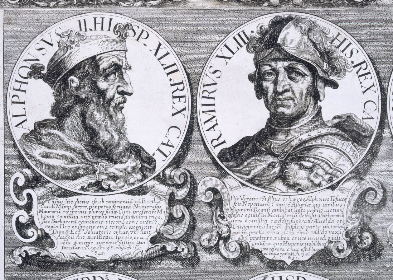 Portrety Alfonsa II i Ramiro I (lito) autorstwa Unbekannt