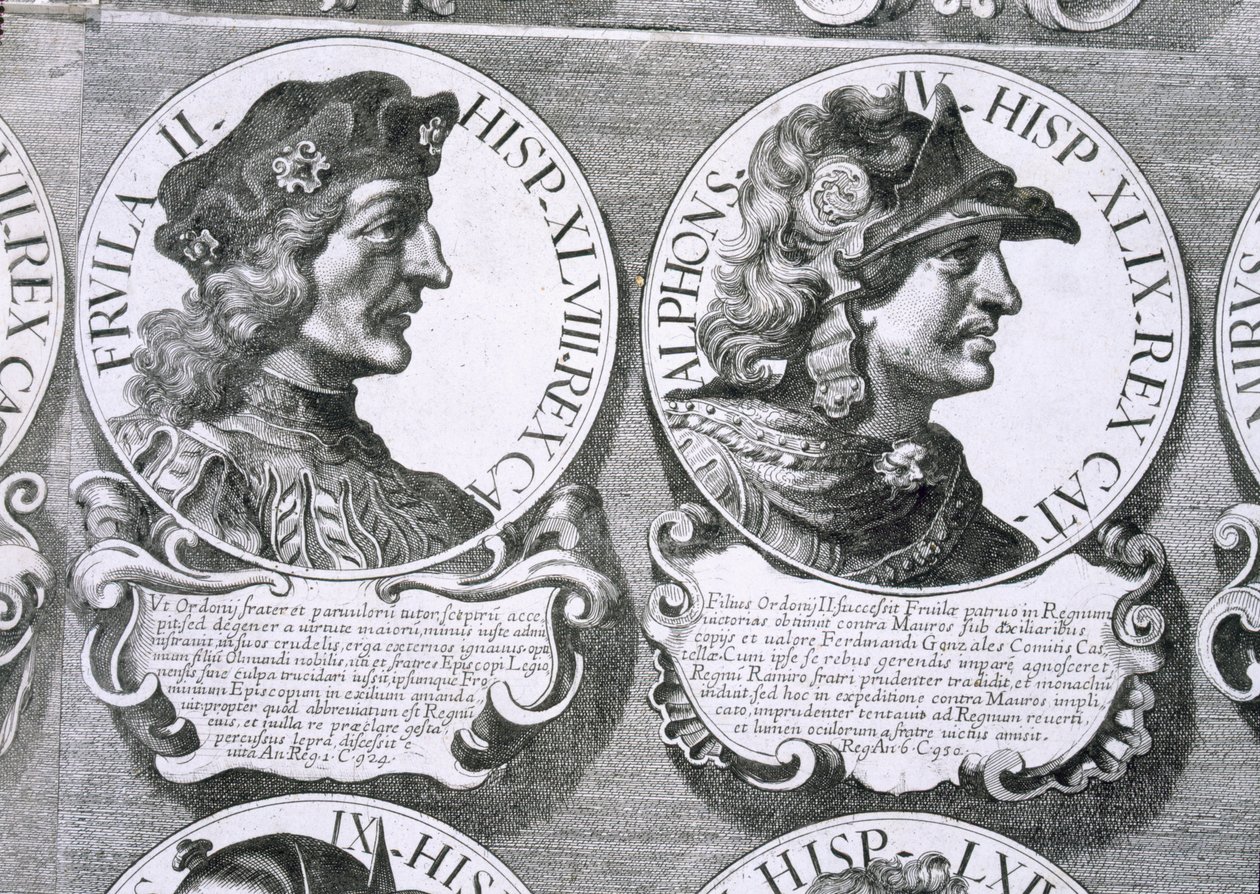 Portrety Frueli II i Alfonsa IV (lito) autorstwa Unbekannt