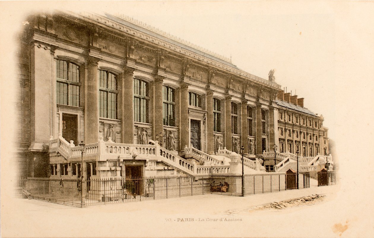 Pocztówka/Assize Court/Paryż/Sekwana/Ile de France/Francja autorstwa William M. Timlin
