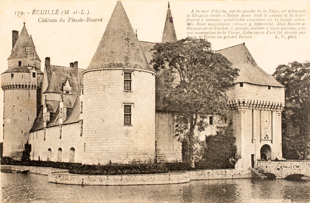 Pocztówka / Chateau de Plessis Bourre / Ecuille / Maine et Loire / Kraj Loary / Francja autorstwa William M. Timlin
