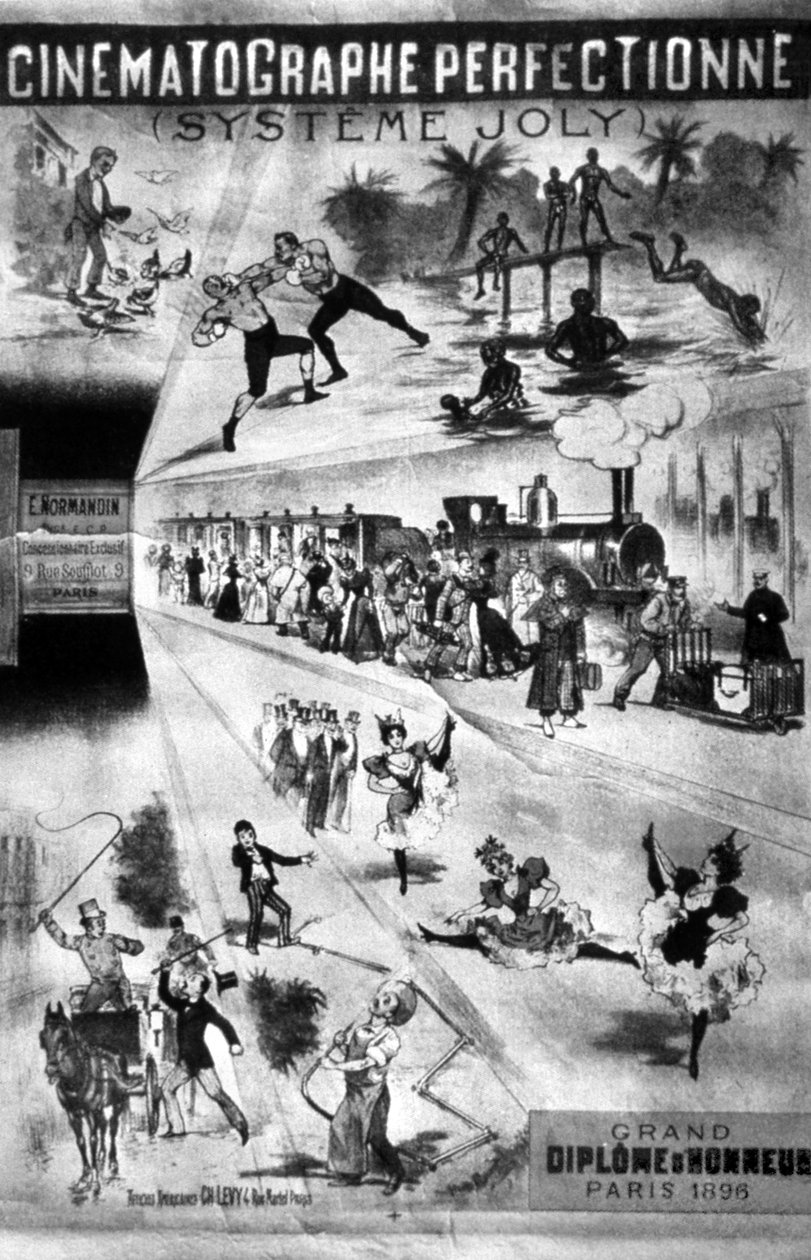 Plakat systemu Joly opracowany w 1896 r. jako zagrożenie dla systemu Lumiere autorstwa Unbekannt