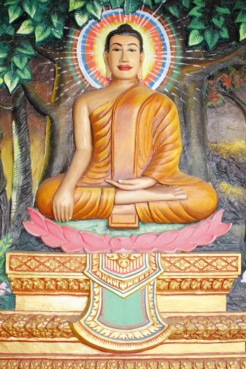 Klasztor Preah Prom RathŻycie BuddyMedytacja na kwiecie lotosuBudda ukazany w pozycji dotykającej ziemi, Siem Reap, Kambodża autorstwa Unbekannt