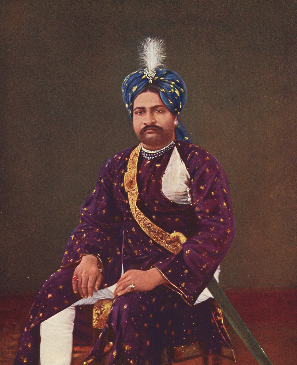 Książę Sher Zaman urodzony w 1881 r.; książę i pierwszy syn Rasul Khana; zdjęcie zrobione na początku 1900 r.; Junagadh; Gujarat; Indie autorstwa Unbekannter Künstler