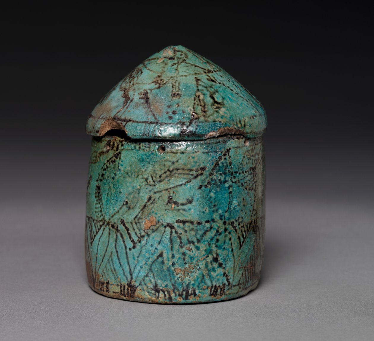 Pyxis z pokrywką, od późnego Państwa Środka do wczesnego Nowego Państwa, ok. 1901-1525 pne autorstwa Unbekannt