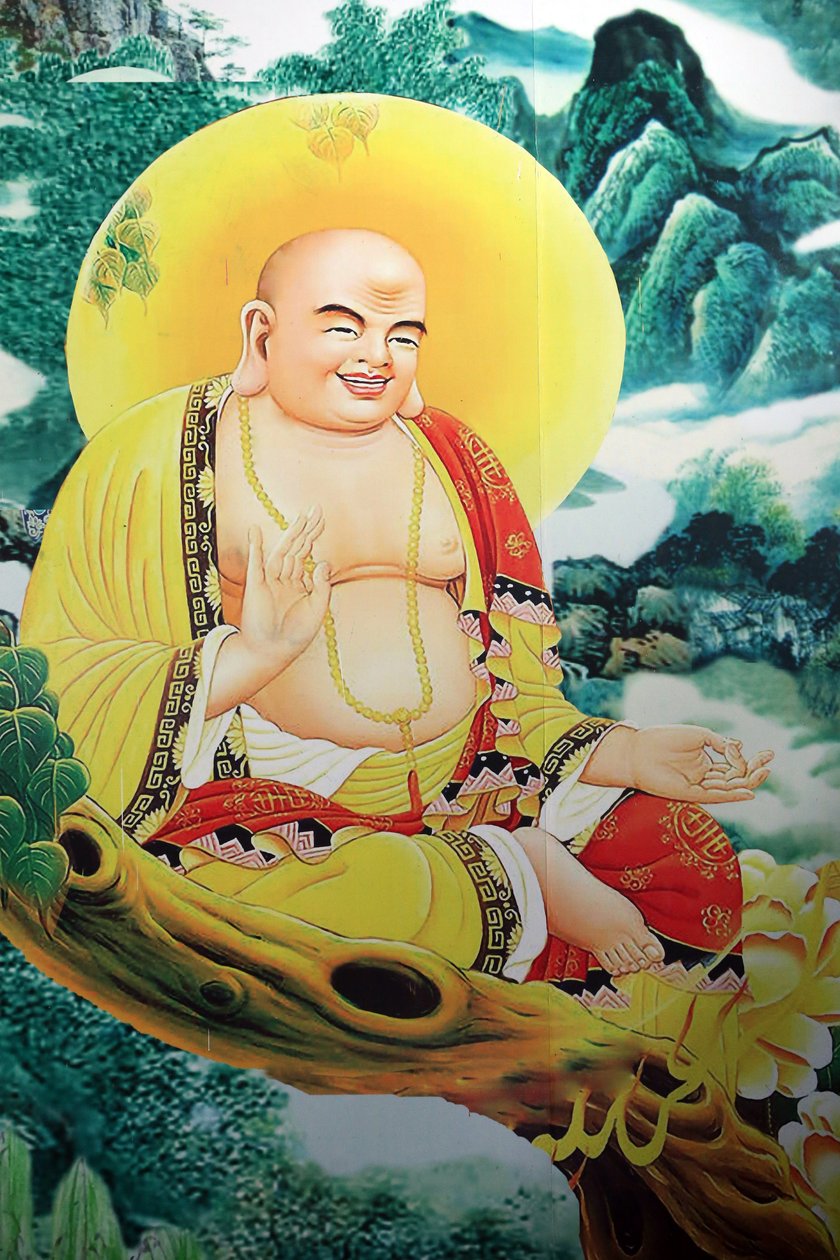 Buddyjska pagoda Quan Am. Uśmiechający się obraz Buddy. Danang. Wietnam autorstwa Unbekannt