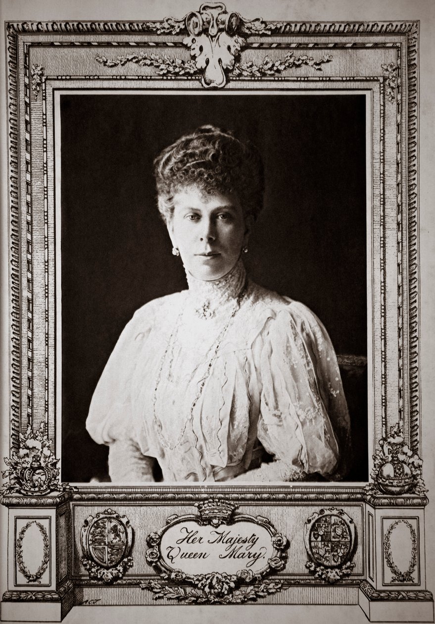 Królowa Maria, małżonka króla Jerzego V w 1910 r. (druk) autorstwa Unbekannter Künstler