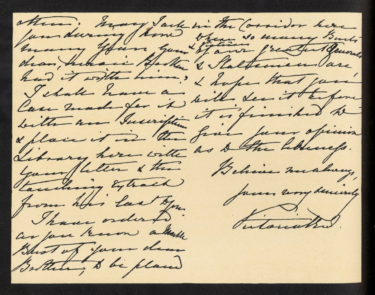Królowa Wiktoria - odręczny list do panny Mary Augusty Gordon z podziękowaniem za Biblię, którą otrzymała w prezencie. autorstwa Unbekannter Künstler