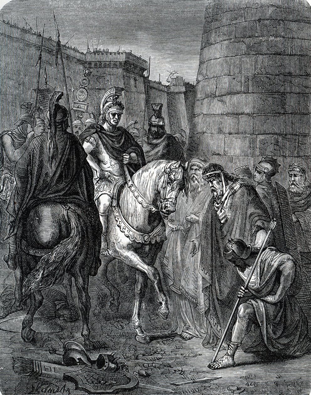 Quintus Caecilius Metellus Macedonicus (210-116 p.n.e.) w Grecji po bitwie pod Scarpheia przeciwko Acheenom w 147 r. p.n.e. (Metellus w Grecji po pokonaniu Critolaosa z Megalopolis w bitwie pod Scarpheia). autorstwa Unbekannter Künstler