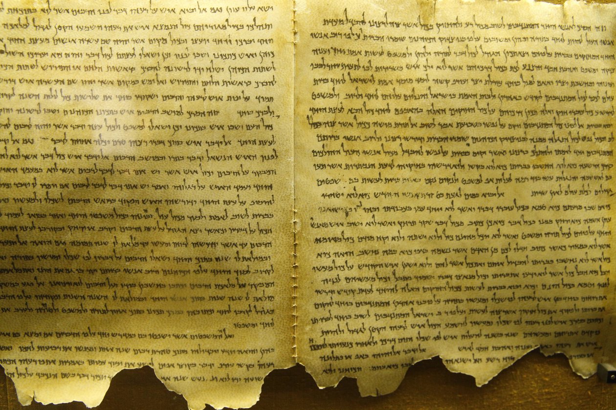Qumran, zwoje znad Morza Martwego, Qumran, Izrael autorstwa Unbekannt