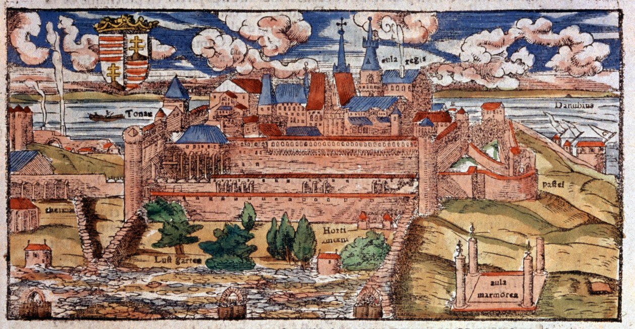 Wzmocniona Buda (Węgry), ok. 1550 r. (rycina) autorstwa Unbekannter Künstler