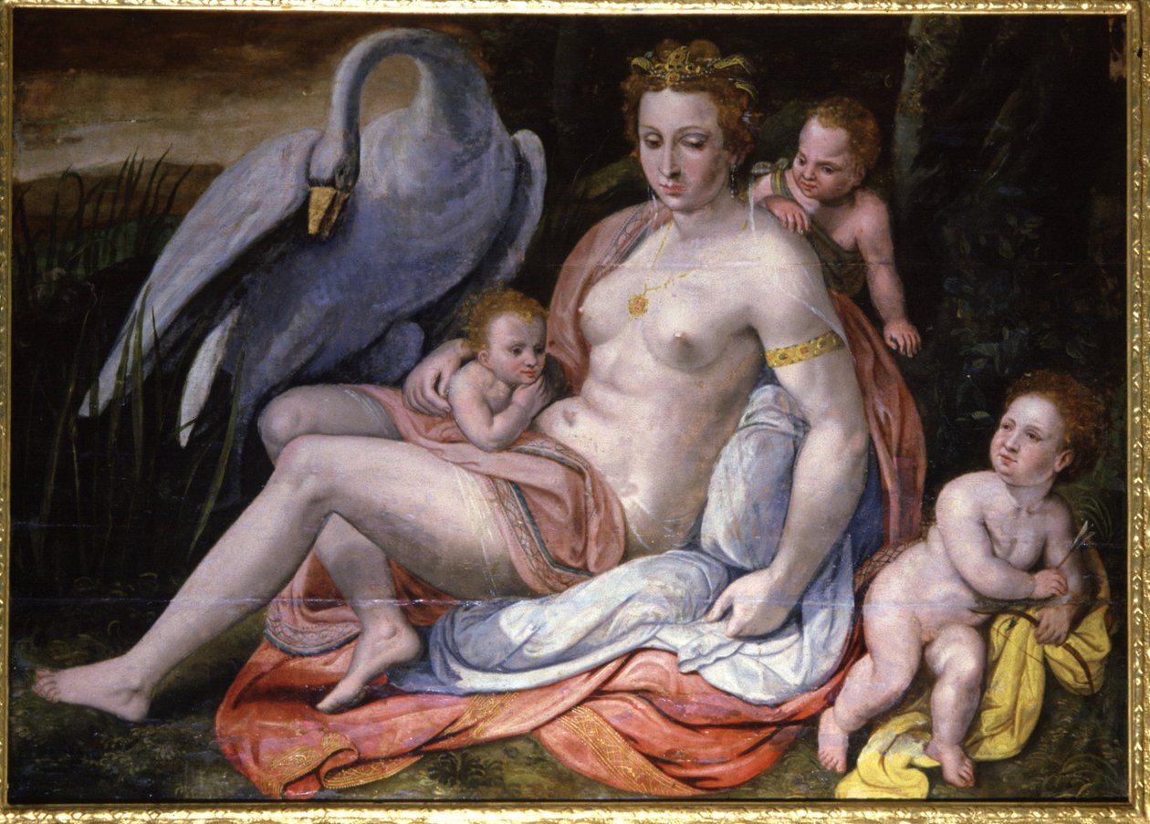 Religião. Mitologia grega. Leda e o Swanpolish autorstwa Unbekannter Künstler