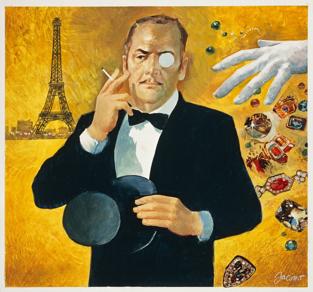 Reprezentacja Arsene Lupin, dżentelmen włamywacz, Maurice Leblanc charakter-Zbiory ilustracji autorstwa Alec Hunter