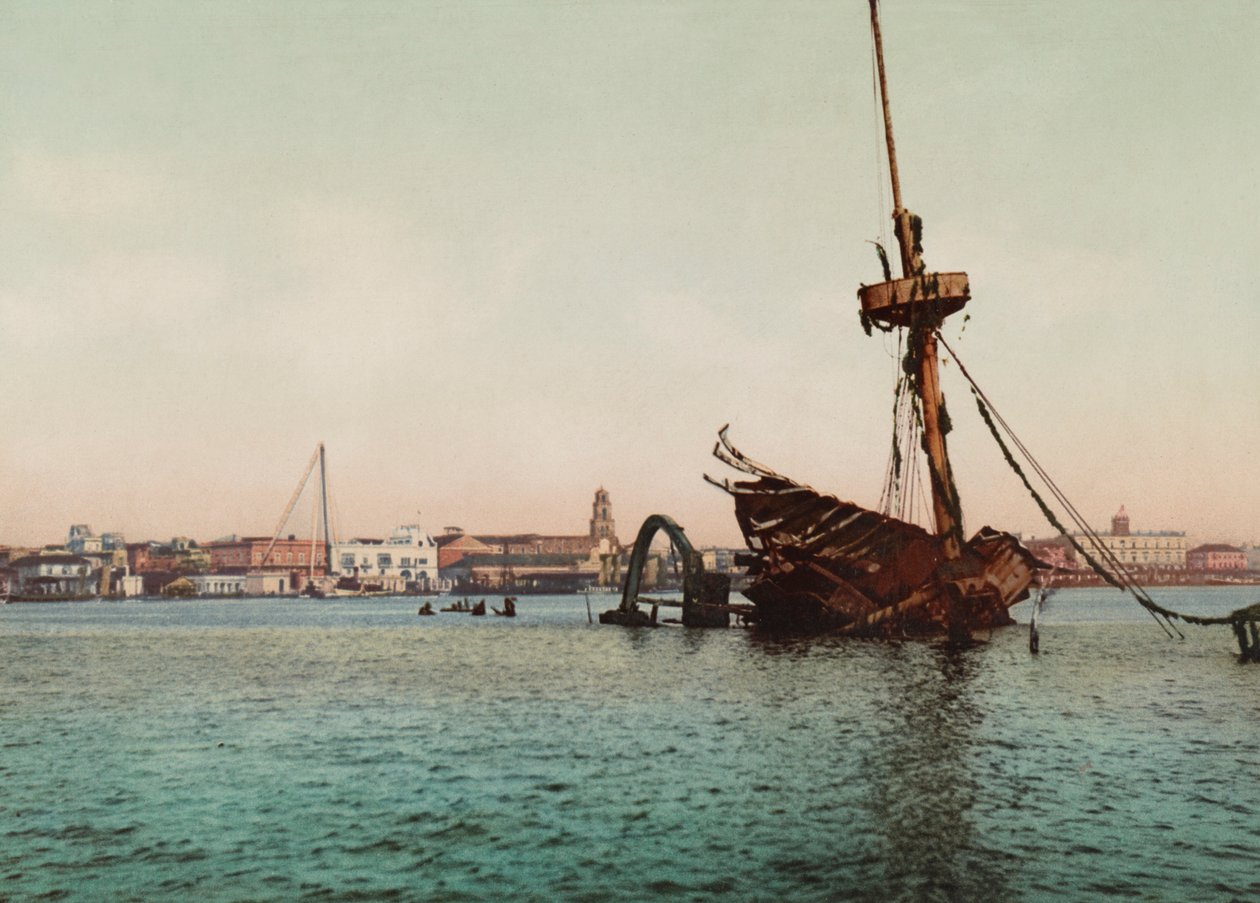 Restos del USS Maine, Hawana (zdjęcie) autorstwa Unbekannt